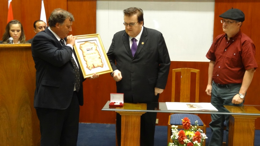 Recognition and diploma to UniNorte president