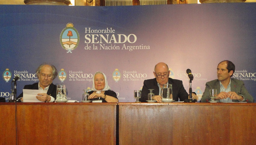 Spokesmen at the conference: Perez Esquivel, Cortiñas, Spektorowski and Rios