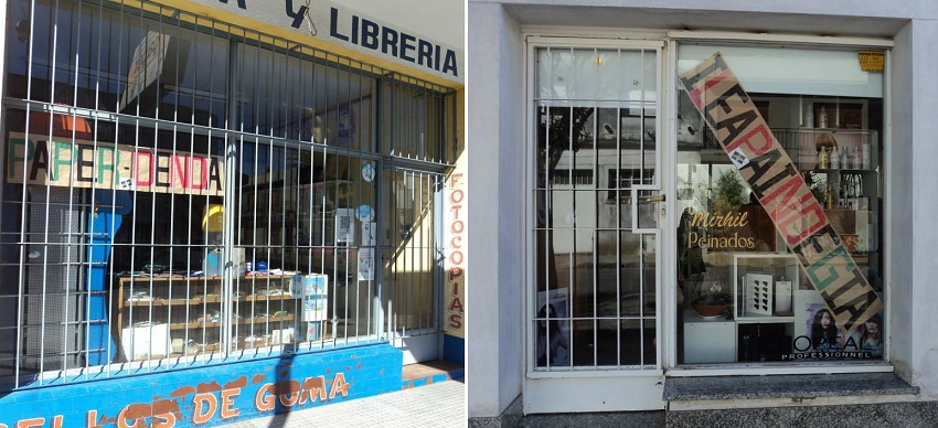 In Azul, the shops were also named in Basque with the stationery store becoming paperdenda and the salon becoming the ileapiaindegia