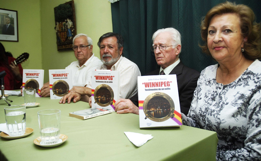 Presentación del libro "Winnipeg. Testimonio un  exilio", del autor Julio Gálvez  Barraza, en Eusko Etxea, el 27 de noviembre (foto Valparaiso CV)