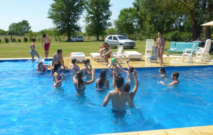 En la piscina, mejor imposible