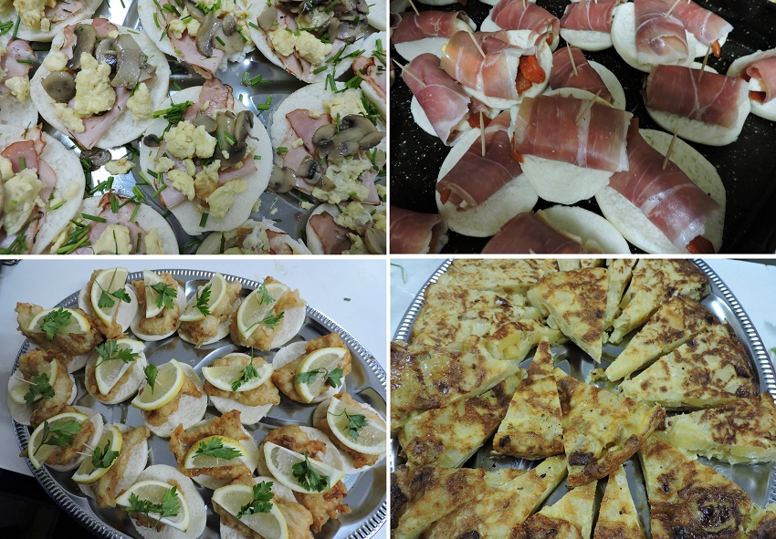 Four different kinds of Pintxos