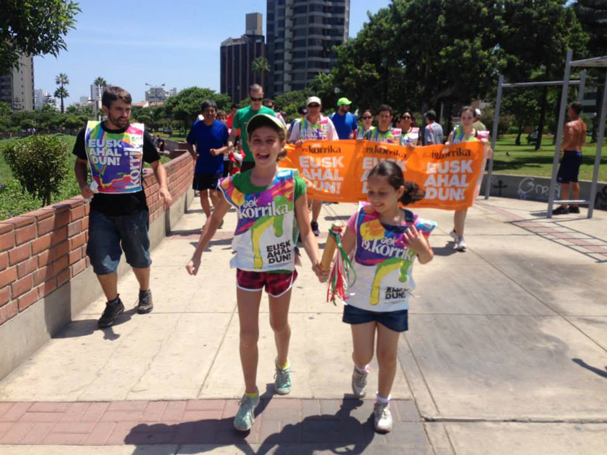 Children also participated in Korrika in LIma