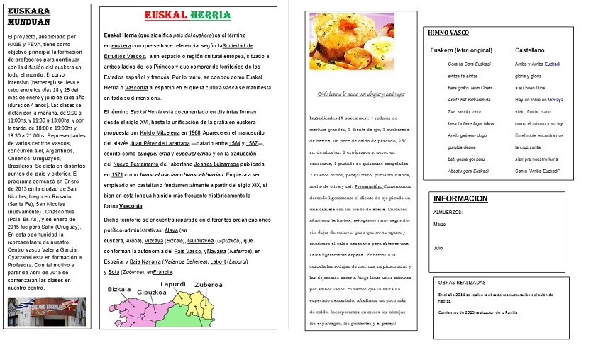 Boletín 'Zelaiko Euskal Etxea' 