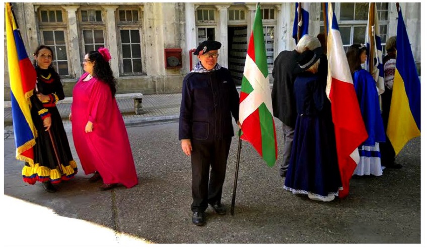 Basque flag bearer