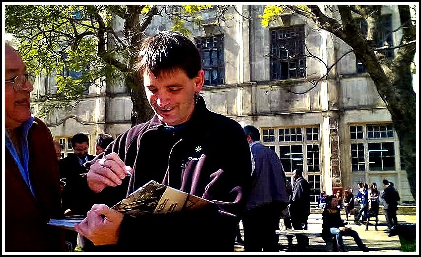 Autographing copies