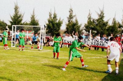 The club’s blind soccer team at the game played on August 29