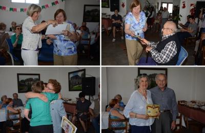Some of the members of Toki Eder receiving their certificate