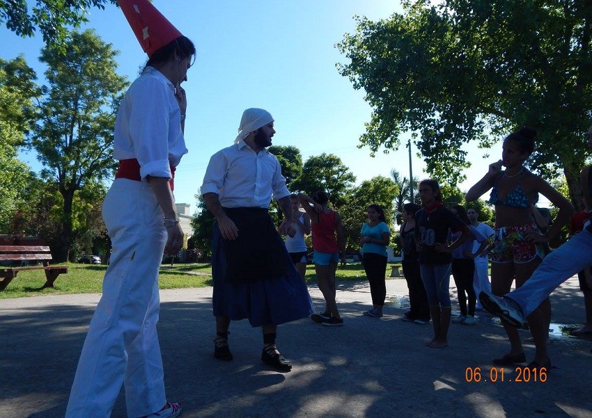 Dancing outside