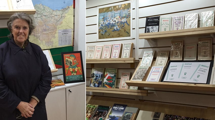 María Elena Etcheverry at the Ekin stand at the Buenos Aires Book Fair 2016