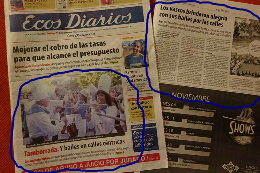 Recgido por la prensa de Necochea