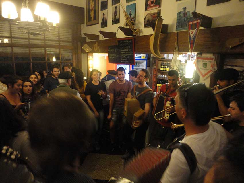...and a singing party at the Basque Club's tavern