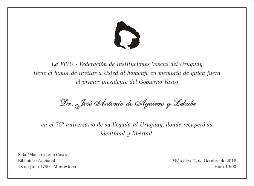 Homenaje de FIVU a Agirre