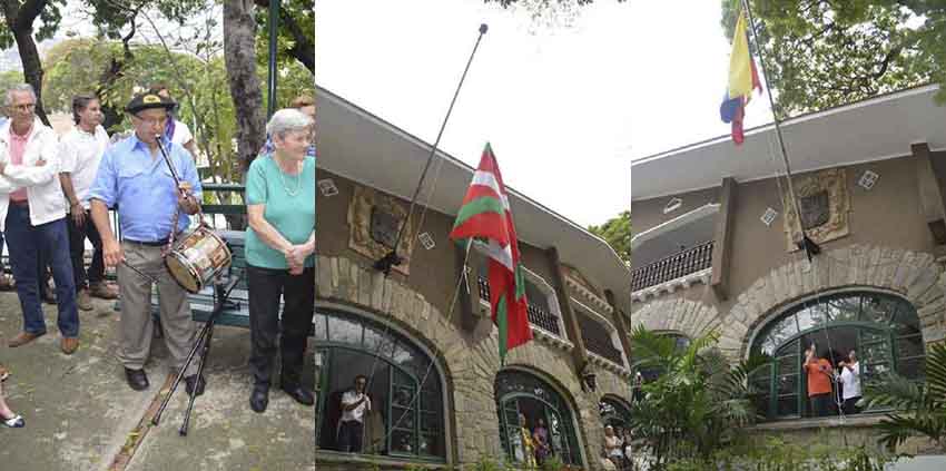 Flag raising to the sound of the txistu