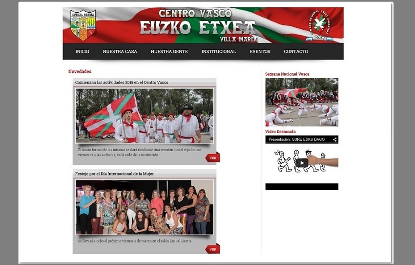 The Euzko Etxea’s website 