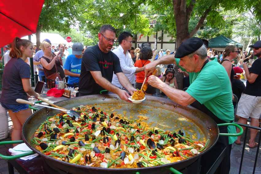 Para que el estómago no se queje, paella del Basque Market