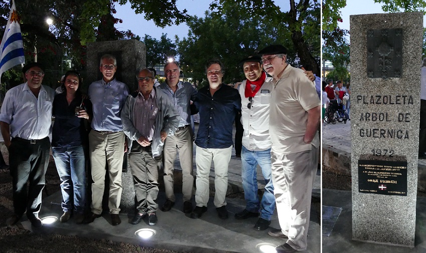 A tribute to Gernika at the plaza of the same name in Montevideo was part of the Euskal Erria Basque Club’s Euskera Day activities