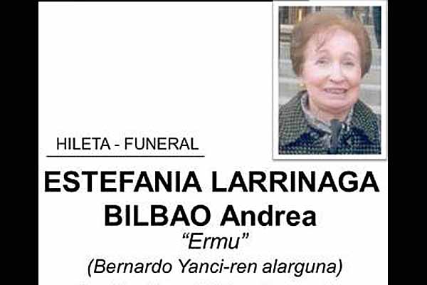 Estefania (Larrinaga Bilbao) Yanci