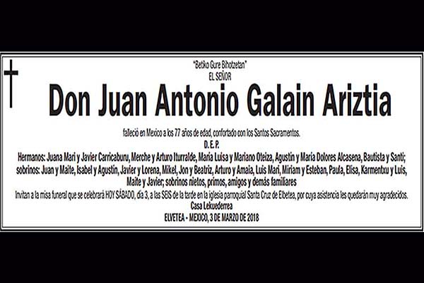 Juan Antonio Galain Ariztia