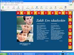 'Zaldi Ero idazleekin' webgunearen azala