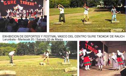 Diversas imágenes de la Fiesta y Taska Vasca del pasado sábado en Rauch (fotos GTEE)