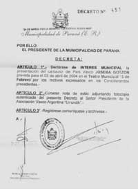 El decreto ayer firmado