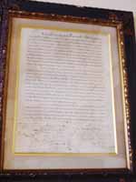Documento fundacional del Laurak Bat firmado el 13 de marzo de 1877 (foto JE-Euskal Kultura)