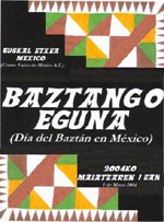 El cartel que anunció el Baztango Eguna el pasado 1 de Mayo en México DF