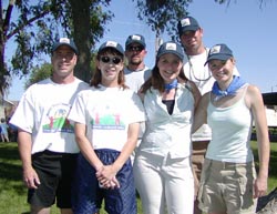 El equipo azul, campeón de la primera edición del 'Euskathlon' ontariotarra (foto Lisa Corcostegui, OBC)