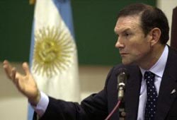 El lehendakari Ibarretxe en su reciente viaje a la Argentina