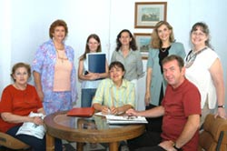 Integrantes de la Comisión de Homenaje al bermeano paranaense Santos Domínguez  en el centenario de su muerte (foto El Diario de Paraná)