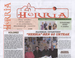 El número de esta semana de Herria, con portada a color (foto euskalkultura.com)