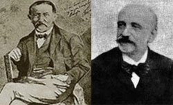 Serafín Baroja y J. A. Santesteban, autores del libreto y la música de 'Pudente'