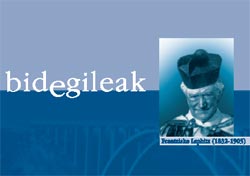 Volumen de Bidegileak dedicado a Jean Pierre Goytino, vasco-americano fundador en Los Angeles del semanario en euskera 'Californiako Eskual Herria' 