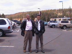 Charles Uhalde y Claude Mehats en uno de sus encuentros en el Oeste de EEUU.