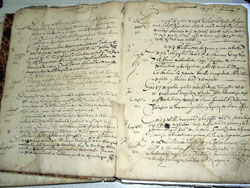 Libro de registros sacramentales, Bilbao, 1572-1589 (Foto AHEB)

