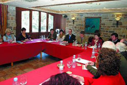 Un momento de la reunión anual de presidentes de Centros Navarros (foto J.Nagore)