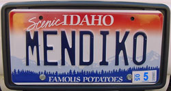 La nueva serie de matrículas contaría con un fondo especial en honor a la 'herencia vasca' de Idaho (foto SFBC)