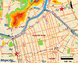 Mapa del recorrido de Korrika en Santiago de Chile