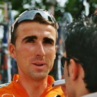 Haimar Zubeldia (Usurbil, 1977), que terminó quinto en el Tour de 2003, lidera el equipo que el preparador del Euskaltel-Euskadi, Pedro Gorospe, ha preparado para enfrentarse al reto del Giro 2005 (foto AnitaVanCrey)