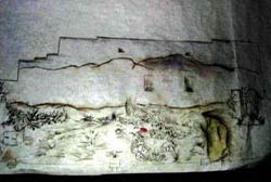 Boceto preliminar en el que el artista Buck Nash pretende evocar los diversos componentes históricos de Emmet (WadeShaddy-MI argazkia)