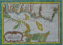 Un mapa antiguo del estuario del Río de La Plata