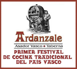 Portada del menú del Festival de Cocina Tradicional Vasca que ofrece el asador Ardanzale de Toluca