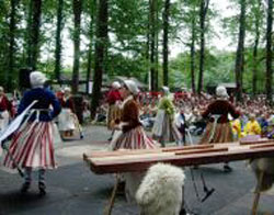 Un momento de la actuación vasca en el Festival de las Culturas del Mundo de Gannat (foto Axular)