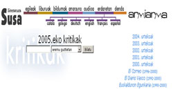 Kritiken Hemerotekak Euskal Herriko hainbat egunkari eta aldizkarietan argitaratutako literatur kritikak biltzen ditu   