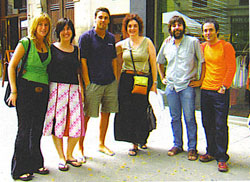 Algunos de los irakasles barceloneses: Ahinitz Gerrikagoitia, Goretti Alzuri, Ander Elortza, Itziar Aduriz, Jon Ansa y Jon Elordi (foto Argia) 