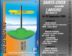 'Sainte-Croix recibe a Lapurdi', reza el cartel promocional del festival Gens des Hauts Pays 