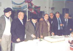 Directivos de Itxaropen de Saladillo durante la celebración del aniversario del centro, foto archivo