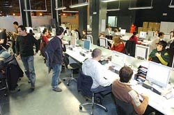 La redacción donostiarra del diario Noticias de Gipuzkoa (foto Antonio Olza-Noticias de Gipuzkoa)