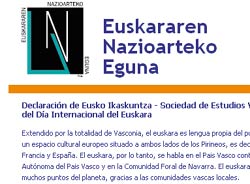 Puede participarse en la iniciativa de EuskoSare con motivo del Euskararen Eguna a través de la página web www.euskosare.org
